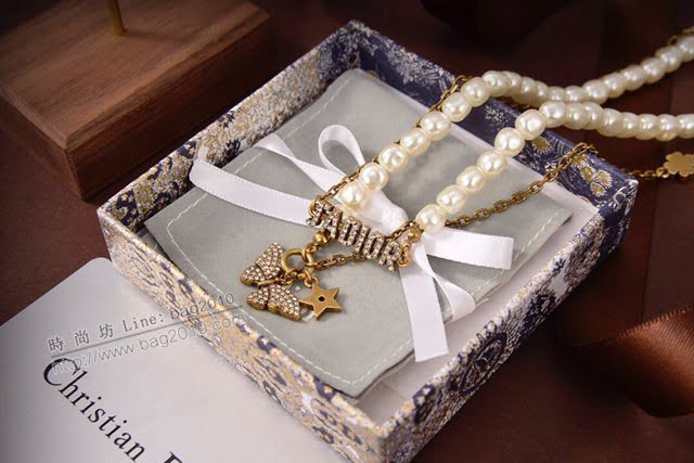 Dior飾品 迪奧經典熱銷款蝴蝶珍珠項鏈  zgd1178